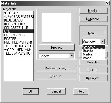 GD21-3 Adding and Modifying New Materials Creating a New Material Within the Materials dialog we have the ability to create New Materials.