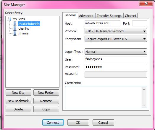 3. Click on the Advanced tab and ensure Default (Autodetect) is selected as the Server Type.