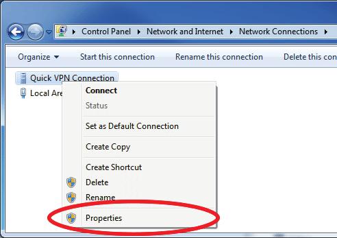 Section 5 - Quick VPN VPN Setup Instructions (Continued)