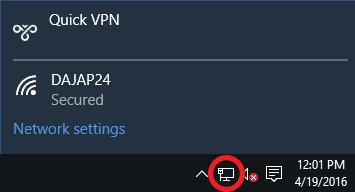 Section 5 - Quick VPN Connect or Disconnect To connect to or disconnect from