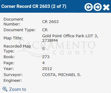 H) Document Number of a Recorded Document There are two types of recorded documents available right now: *Note: Unlike Filed Maps, Recorded Documents cannot be