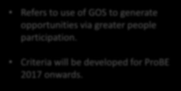 Service (GOS)criteria which are fundamental to drive user satisfaction and