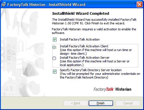 FactoryTalk Historian SE Installation and Configuration Guide Installing Client Applications and Updates This section describes each option for client applications and updates.