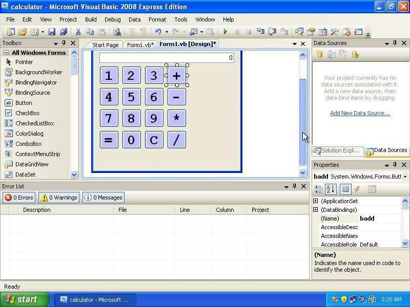 Now assuming you know now how to copy a control and change its text property, now, add the operations as shown above.