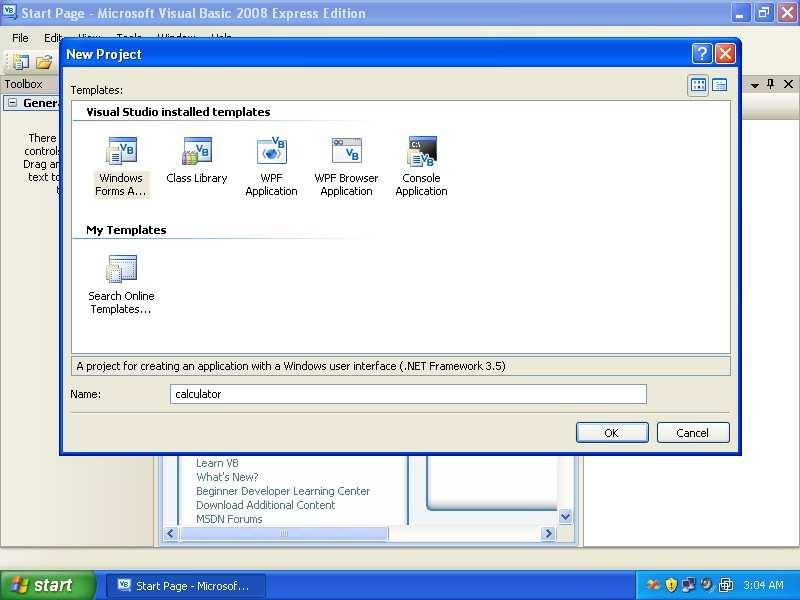 Set its type to windows forms application
