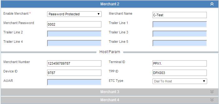 Multi-Merchant Tab/Merchant 2 On the Multi-Merchant tab Under Merchant 2: Enable Multi-Merchant Support Enable Merchant (Password Protect) Input the specific merchant data for
