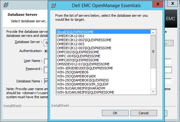 5 Remote database installation To use the SQL server instance on the remote system, configure OME to use the SQL server instance on the remote system.