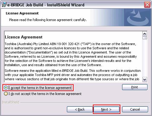 3. Read the License Agreement and select I