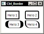 Top='15' BorderThickness='3' CornerRadius='3' BorderBrush='Black' Padding='5'> <TextBlock>Hello 2</TextBlock> </Border> <Border Canvas.