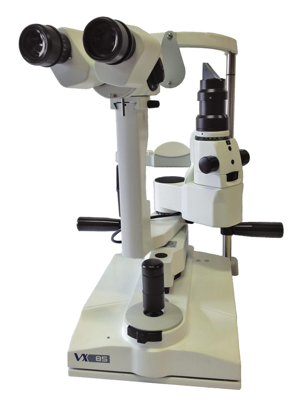 Slit Lamps VX85 Precision at high level Converging 6 - magnifications REF. 8485-0001-0 Converging 6-5 magnifications REF. 8485-0001-05 Electric height adjustment Parallel 6 - magnifications REF.
