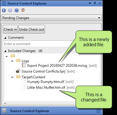 HOW TO CHECK FILES IN TO SOURCE CONTROL SOURCE CONTROL EXPLORER 1. Select the View ribbon. In the Pane section select Source Control Explorer. The Source Control Explorer opens. 2.