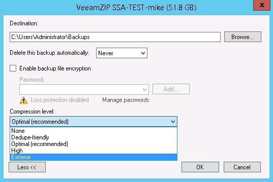 Figure 1 VeeamZIP doesn t allow you to schedule your own backups to run automatically. However, that feature is available in the paid editions of Veeam Backup & Replication.
