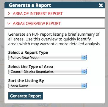 You can go back to the tab in your browser with the Store Mapper to create a new report, or you can click the X in the right-hand corner of the Generate Report popup box to return to the Store Mapper