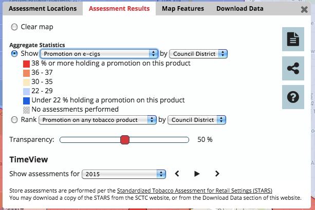 Use the second drop-down box to select a boundary area. The areas for analysis will depend on the data available for your state.