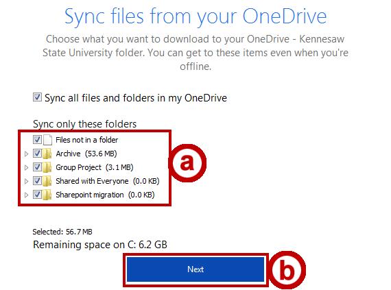17. If you have any files currently existing on your OneDrive for Business account, you will be asked to