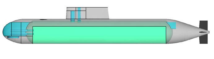 Figure 3: Location of pressure hull relative to structure Important