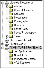 32 CHAPTER 3: FILING ITEMS 2. Select the folder that you want to add and click OK. The folder appears in Folder View and its items appear on the Desktop.