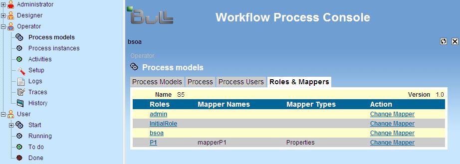 5.6 Adding/Suppressing a User in a Role for a Process Model Select the following path in the Navigational Tree (Left Panel): Operator Process models.