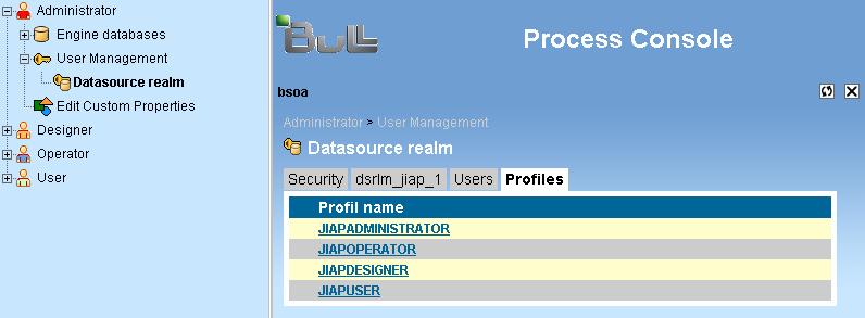 10.11 Accessing the List of Users Involved in a Specific Bonita Profile Select the following path in the Navigational Tree (Left Panel): Administrator User Management.
