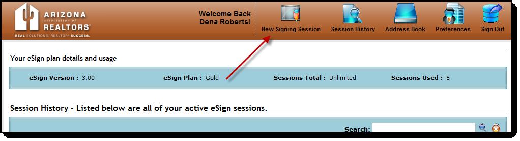 If you are a signer on the Session, you will be redirected into your signing session automatically.