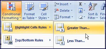 You can apply conditional formatting to a cell range or an Excel table.