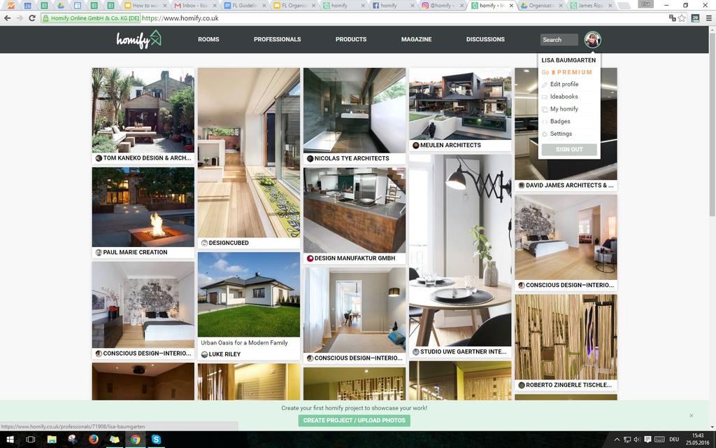 You have set up a profile on homify!