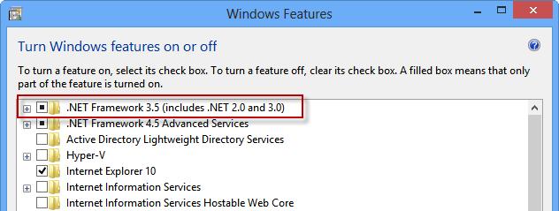 Step 3: Select Turn Windows features on or off from the left-hand menu Step 4: In the Windows Features list, select.net Framework 3.5 (includes.net 2.0 and 3.0).