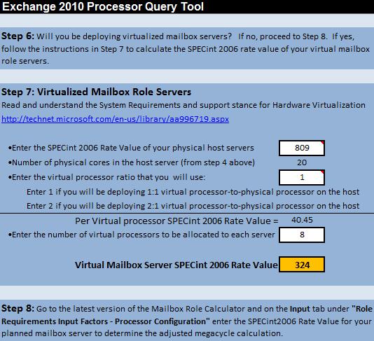 Figure 4: Completing Steps 6-8 in the Processor Query Tool In this example, the tool provides an average Rate Value result of 809 for the R3 instance processor model.