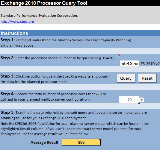In step 2 of the Processor Query Tool, we recommend that you use an approximation for your closest matching processor.
