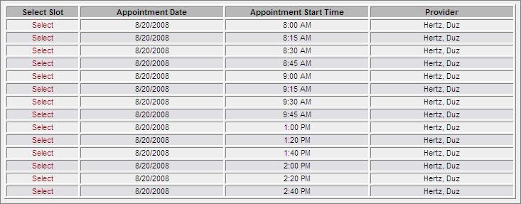 Communicating through the Portal 12. To indicate a facility preference for your appointment request (if applicable), click the down arrow, then select (click) your choice from the dropdown list. 13.