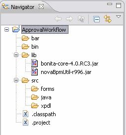 Figure 2-3. Workflow project structure In this sample ApprovalWorkflow was given as the name of the project.
