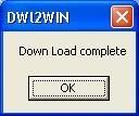 Click "OK" after "Download complete" is indicated.