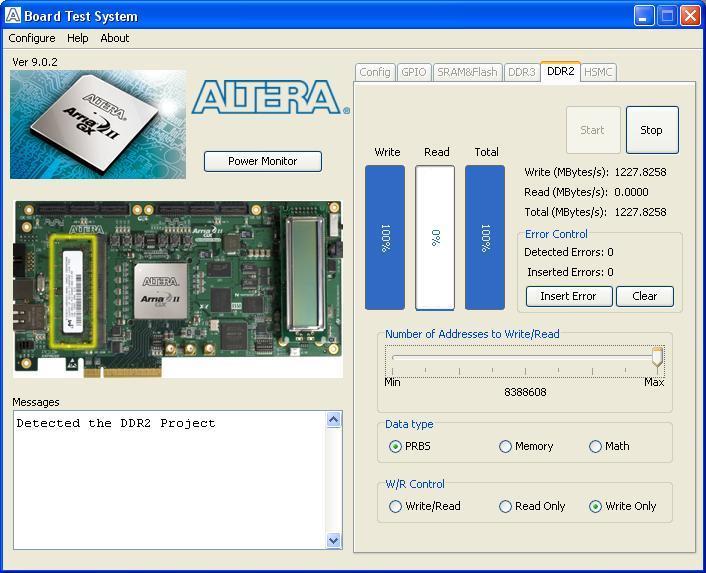 DDR2 SODIMM Interface DDR2 SODIMM Interface Measurements were made on the DDR2 SODIMM interface using the Board Test System user interface.
