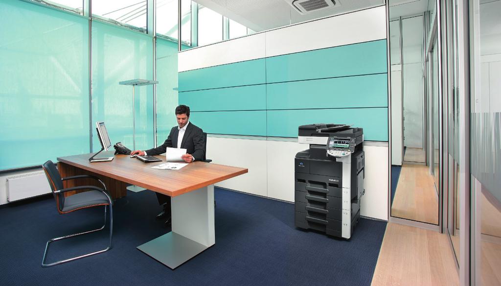 bizhub 223/283/363/423, office systems Important aspects for corporate interests Complete compatibility Like the other bizhub multifunctionals in the Konica Minolta portfolio, the bizhub