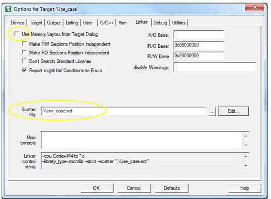 Application Overview AN4515 Figure 7. MDK-ARM scatter file 4.