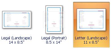 Now return to the Brochure Options Task Pane The default Paper Size for a 3-panel brochure is letter size paper (8 ½ x 11) paper and for a 4-panel Brochure, legal size paper (8 ½ x 14) paper.