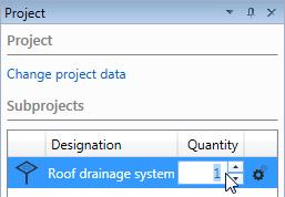 The subproject appears in the Project window. Renaming subprojects ProPlanner automatically names subprojects according to the respective module.