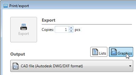 Data Export Graphic Export for All Other Modules Fig. 5-2 Selection for CAD formats 9. Click on Save. 5.2 Graphic Export for All Other Modules Proceed as follows in the Detailed Planning 3D, Schematic Planning and Roof Drainage System modules: 1.