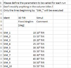parameters Project Parameters Meteo Input Project Site Simulation Variants Orientation Tilt Azimuth Shading Pitch of Rows/Trackers