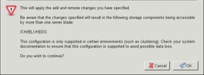 To save the allocation modification to the blade storage group, click Save.