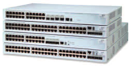 DATA SHEET SWITChING 3COM SWITCH 4500 10/100 FAMILY Intelligent and secure edge connectivity, ideal for small and medium enterprise and branch office networks from top: 26-Port, Switch 4500 50-Port,