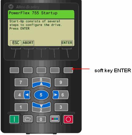 11. The startup routine starts with an Introduction screen. Press the ENTER soft key to continue. The ENTER soft key is located on the top row of the HIM keypad.