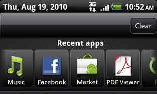 21 Getting started Switching between recently-opened apps On the Notifications panel, you can easily access up to eight apps you just recently opened.