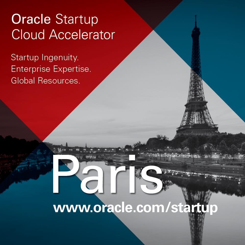 5 startups à sélectionner sur le marché français Candidatures < 30/04 Crédits Oracle Cloud Mentorat Espace de co-working