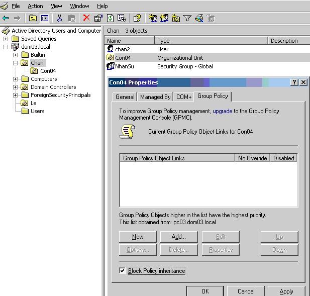 Group Policy Object 1- Giới thiệu GPO Policy là một công cụ chỉnh Registry (thuộc regedit) trực quan có từ Windows 2000 Apply Security Setting (trước khi hiện Ctrl+Alt+Del) Computer Policy Apply