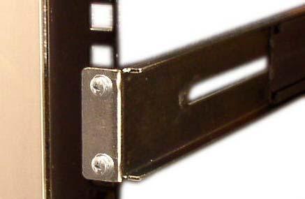 Aligning the Slide Rail Rear Mount Point in a Square-Hole Rack 7. Hold the nut bar behind the rear rack slide rail. 8.