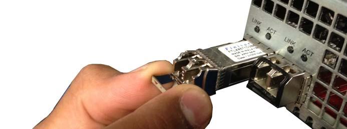 Removing the Optical Transceiver Install an Optical Transceiver To install an optical
