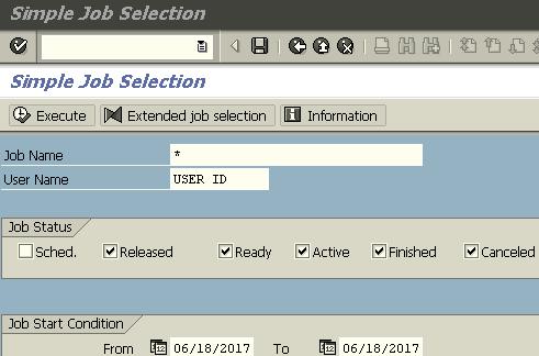 Screen will populate with your User ID, job status field completed and today s date as shown.