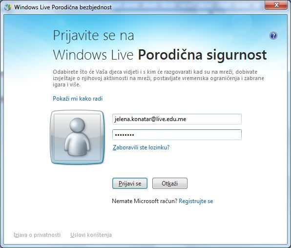 Live i unutar njega Windows Live