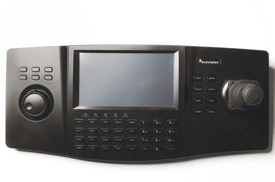 TruVision IP Keypad, " LCD Touch Screen, 4-axis Joystick, 12VDC, PoE ANALOG KEYPAD KTD-405 TruVision Three-axis